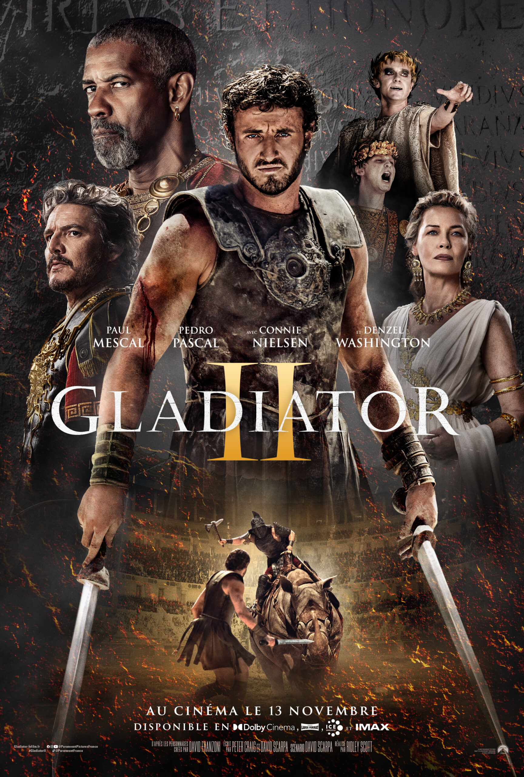 Gladiator II official movie poster for the 2025 action sequel