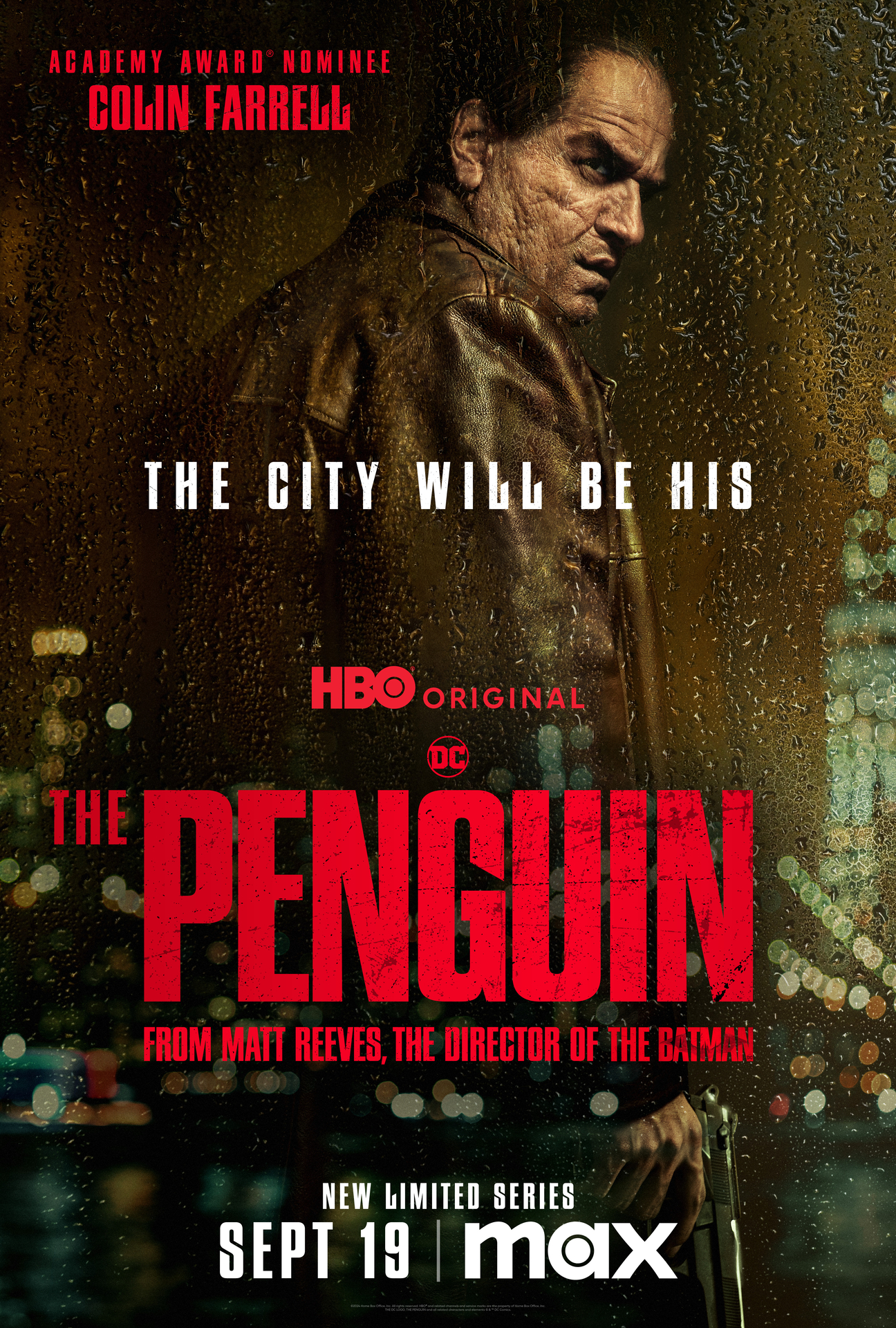 "The Penguin official series poster, a 2025 crime drama from HBO.